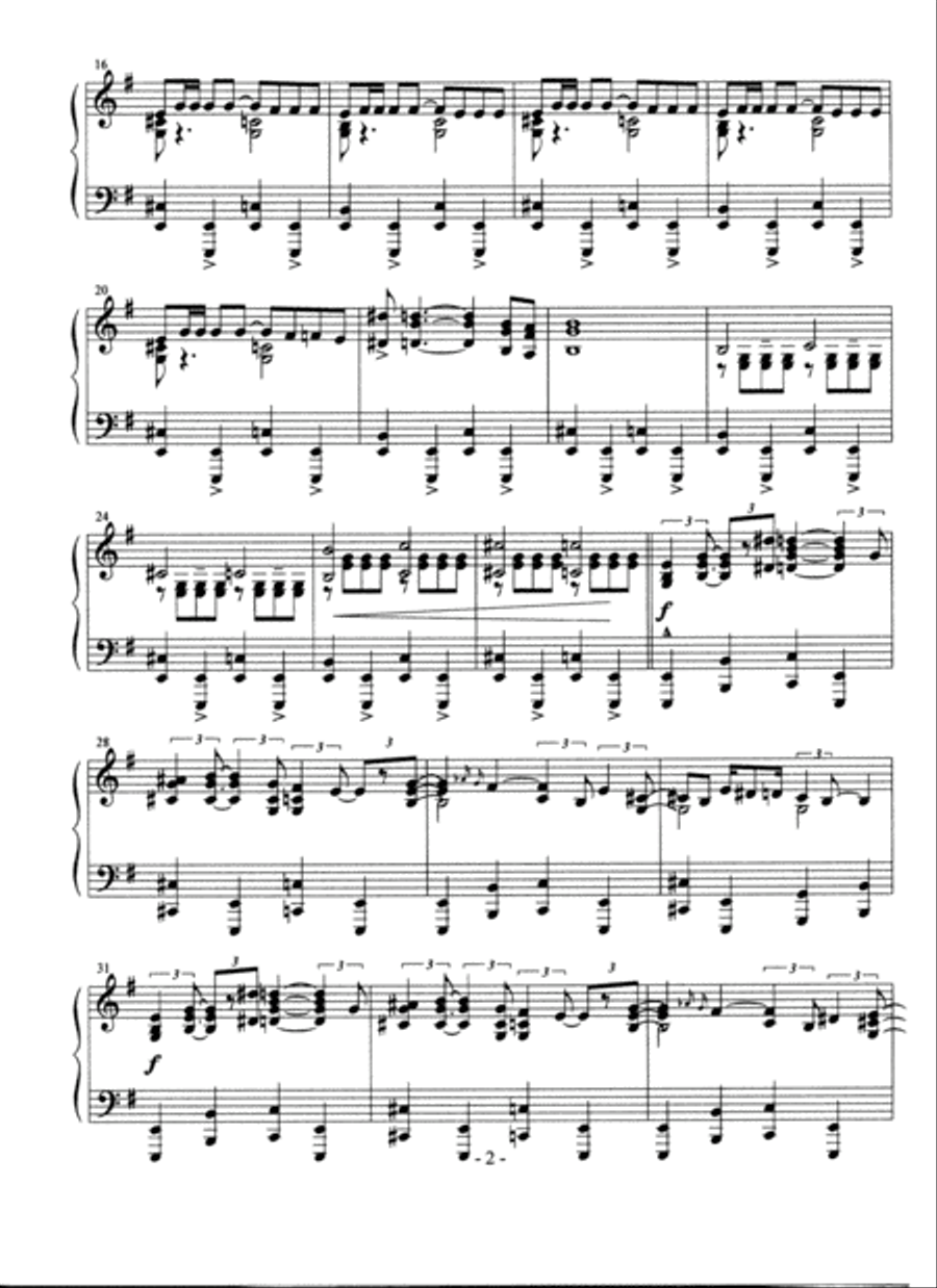 James Bond Theme Piano Solo scores gallery preview page 2