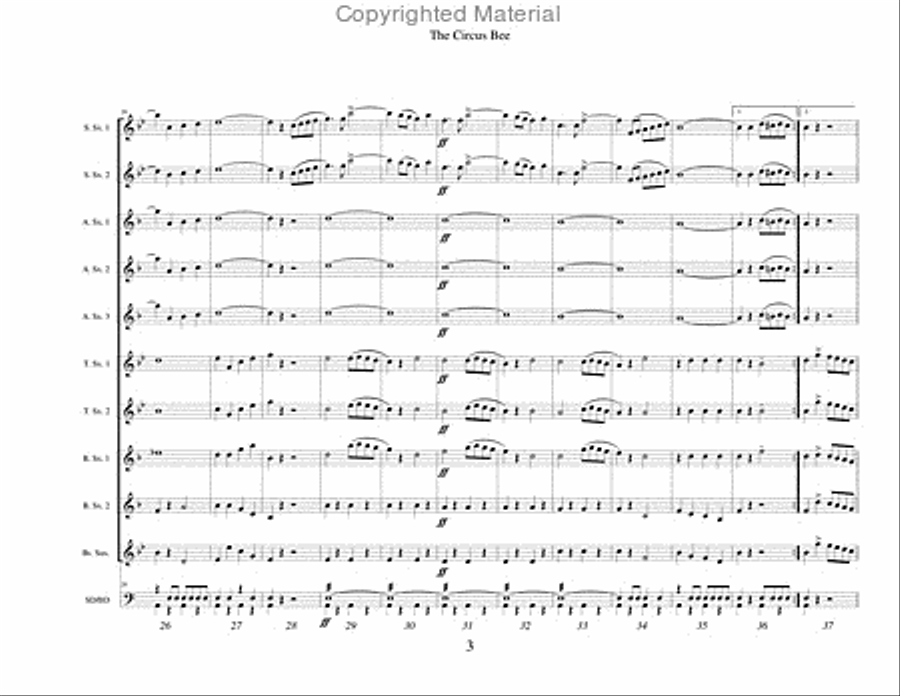 The Circus Bee Saxophone scores gallery preview page 4