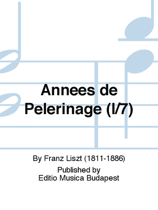 Book cover for Années De Pelerinage (I/7)