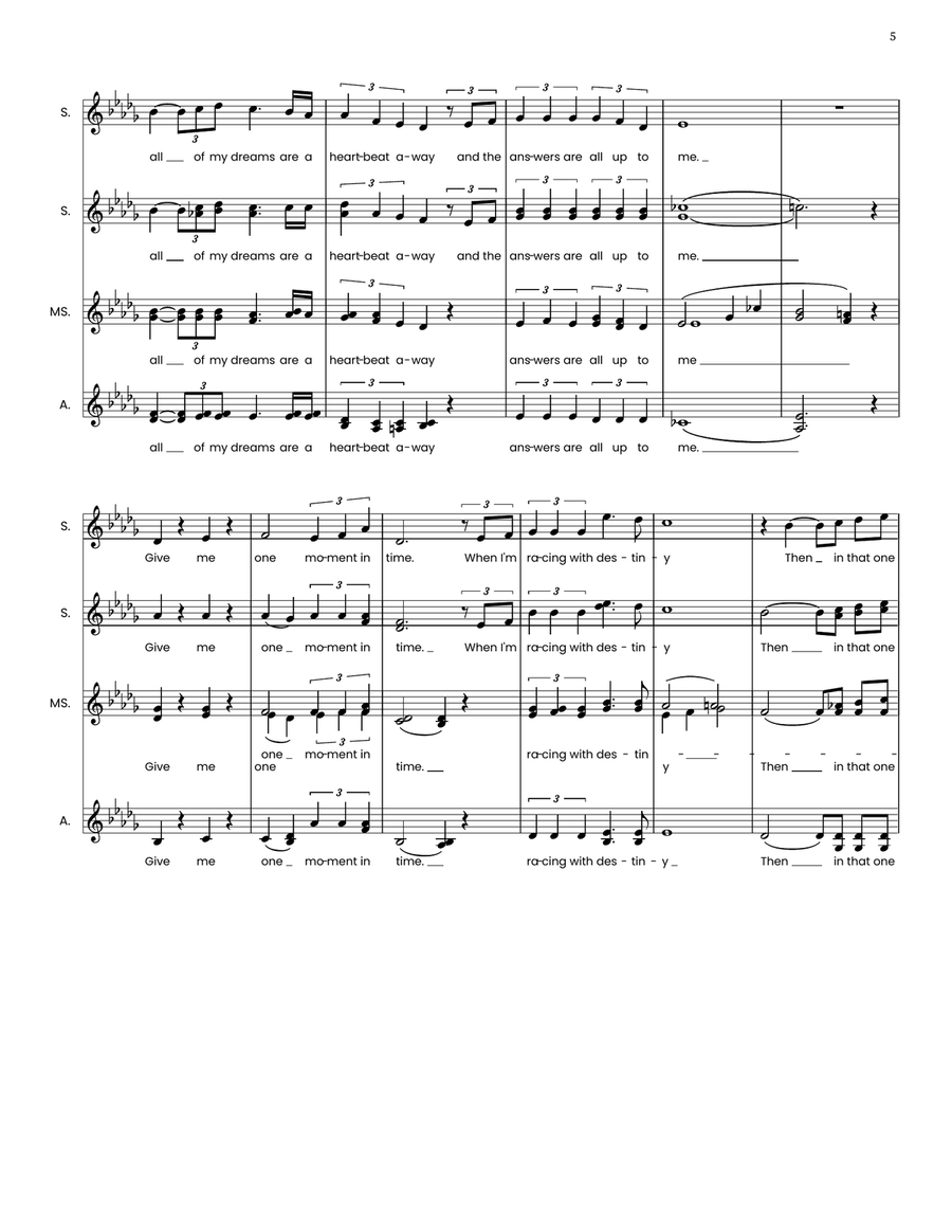 One Moment In Time SSA scores gallery preview page 5