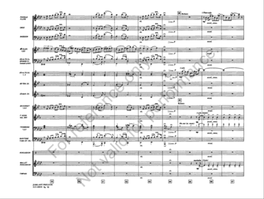 Jubilant Prelude Concert Band scores gallery preview page 11