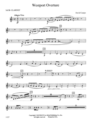 Westport Overture: 3rd B-flat Clarinet