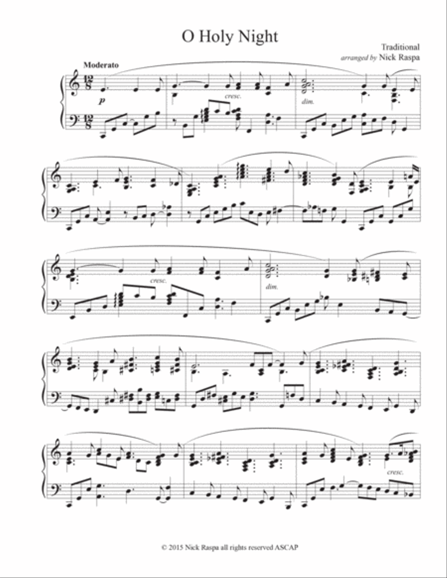 O Holy Night - advanced piano Piano Solo scores gallery preview page 4