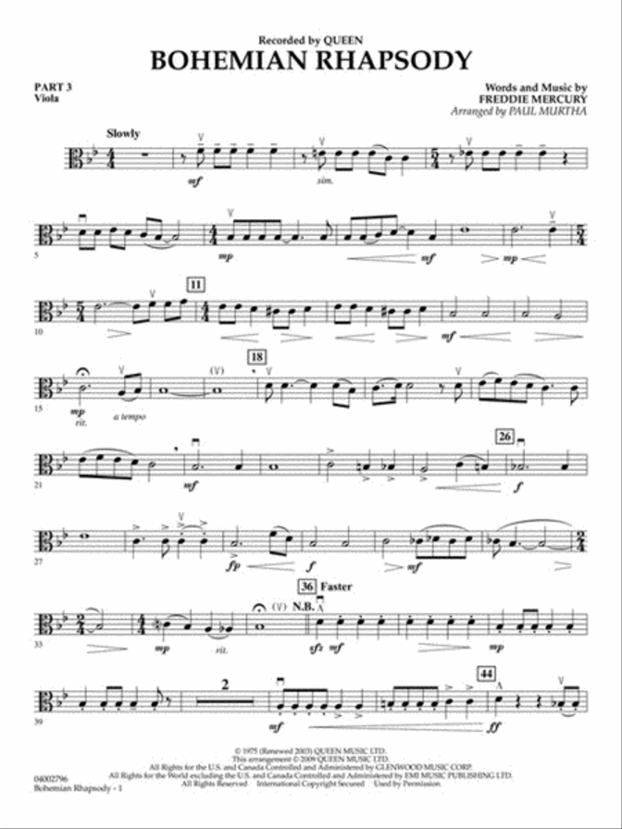 Bohemian Rhapsody Concert Band scores gallery preview page 10