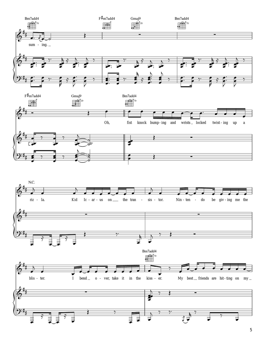 The Dynamo Of Volition Piano, Vocal, Guitar scores gallery preview page 5