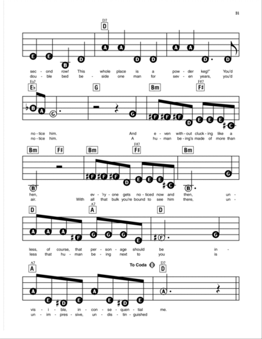 Mister Cellophane (from Chicago) Electronic Keyboard scores gallery preview page 2