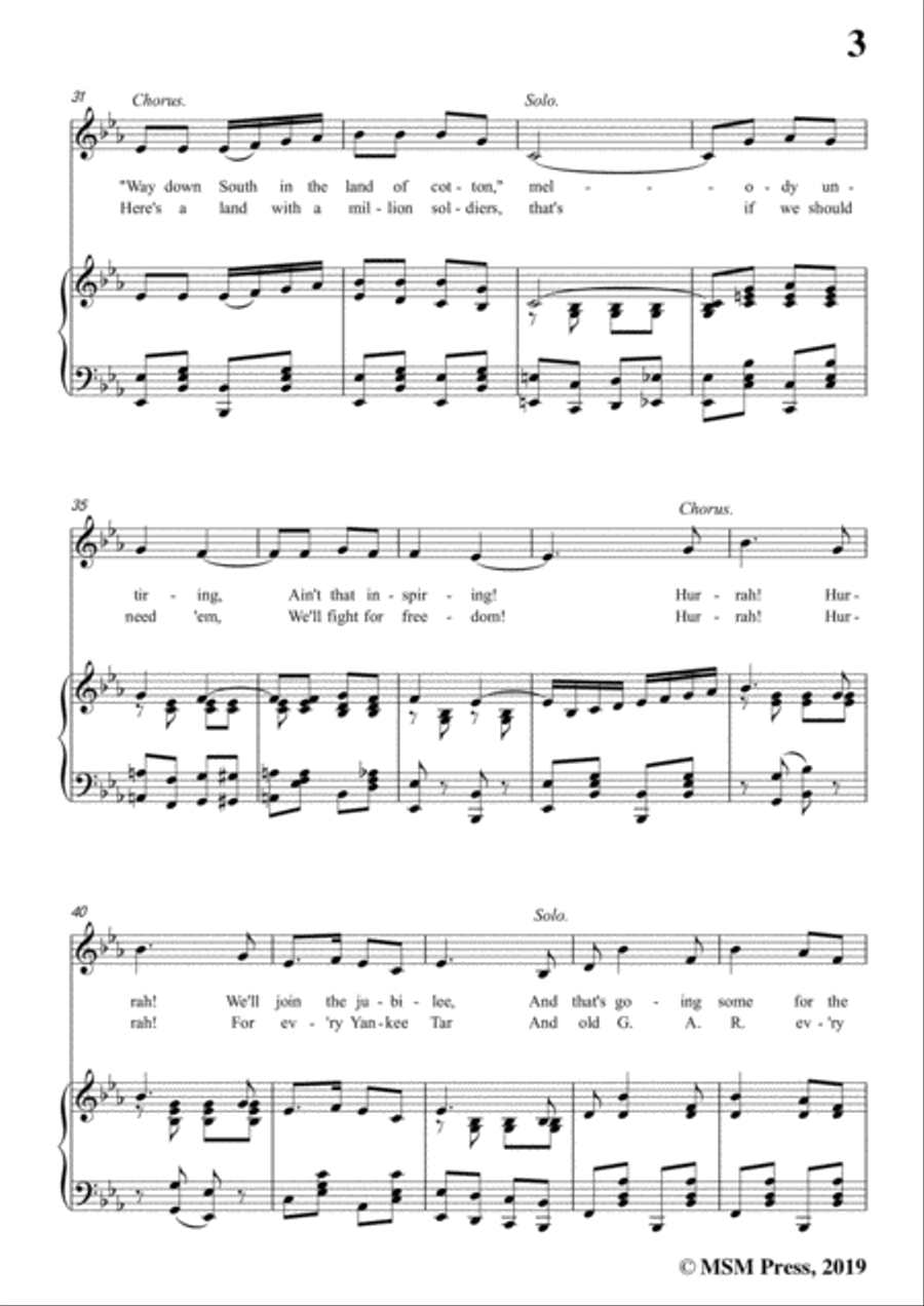 George M. Cohan-You're A Grand Old Flag,in E flat Major,for Voice&Piano Voice scores gallery preview page 5