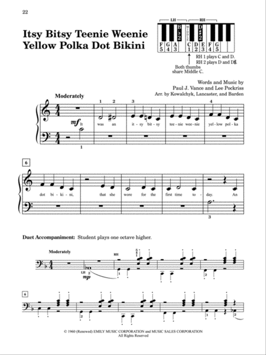 First Book of Pop Easy Piano scores gallery preview page 4