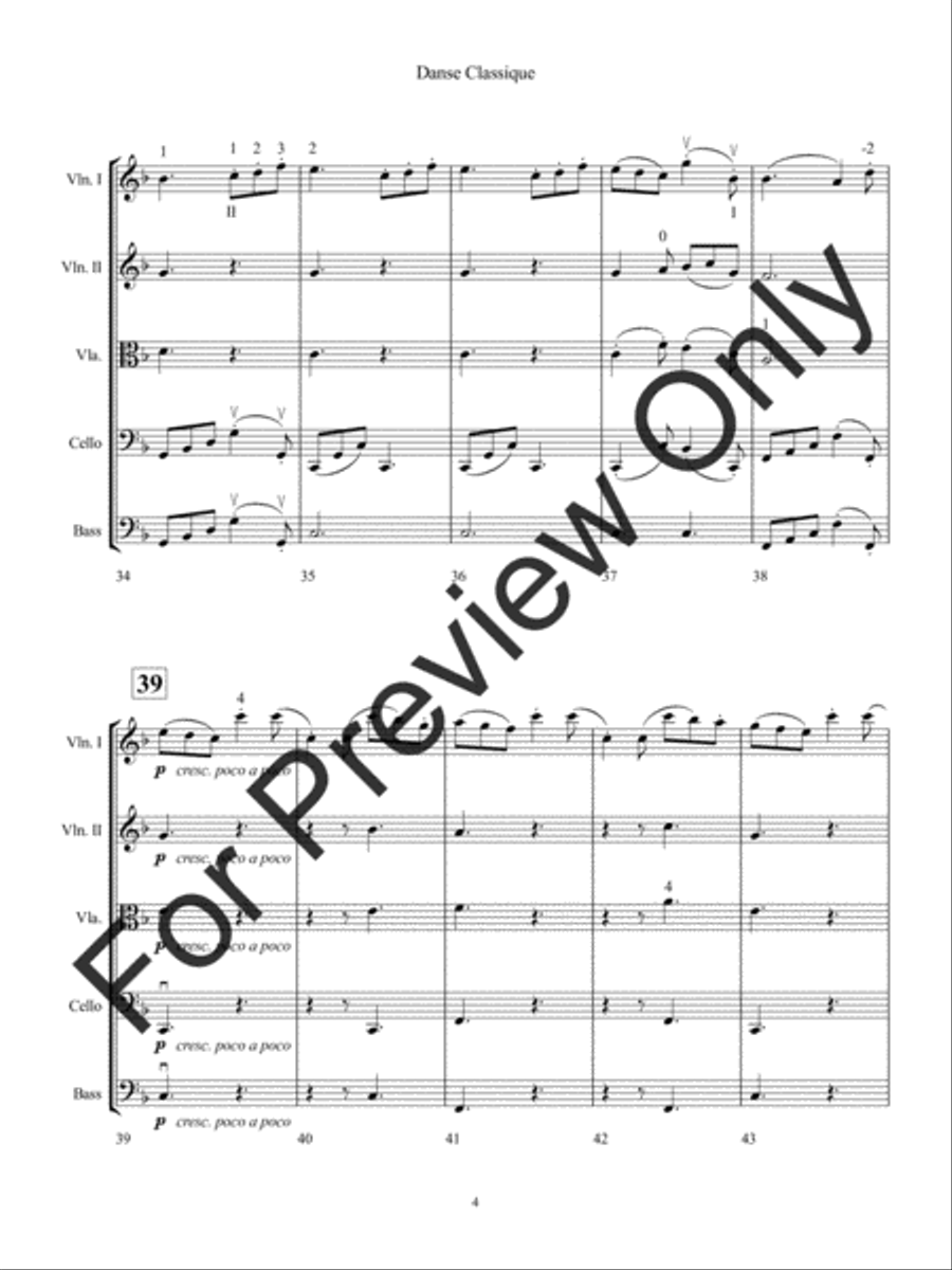 Danse Classique Danse Classique String Orchestra scores gallery preview page 7