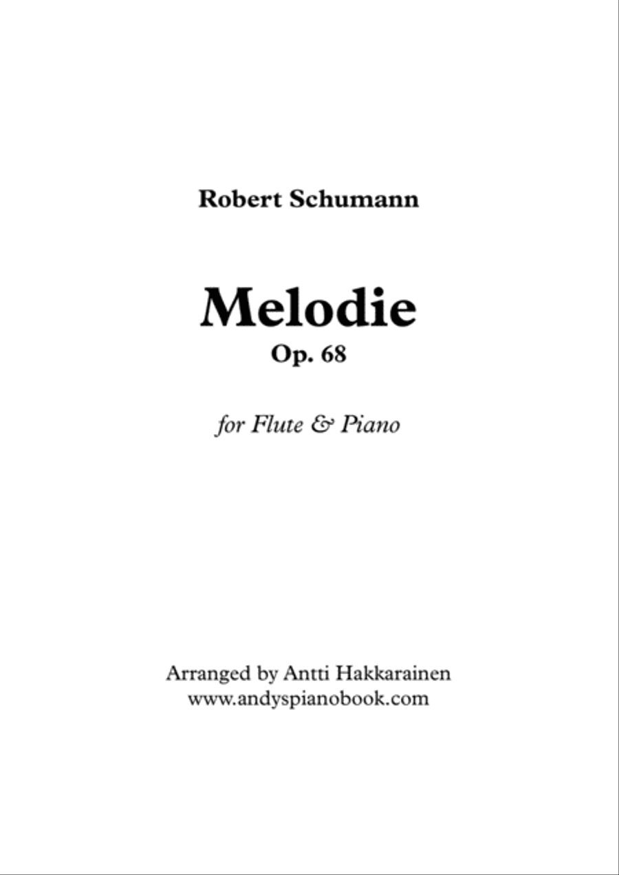 Melody - Flute & Piano Flute Solo scores gallery preview page 1
