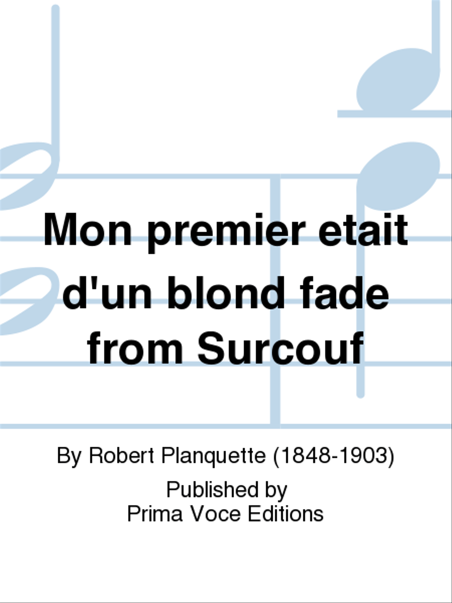 Mon premier etait d'un blond fade from Surcouf Mezzo-Soprano Voice scores gallery preview page 1