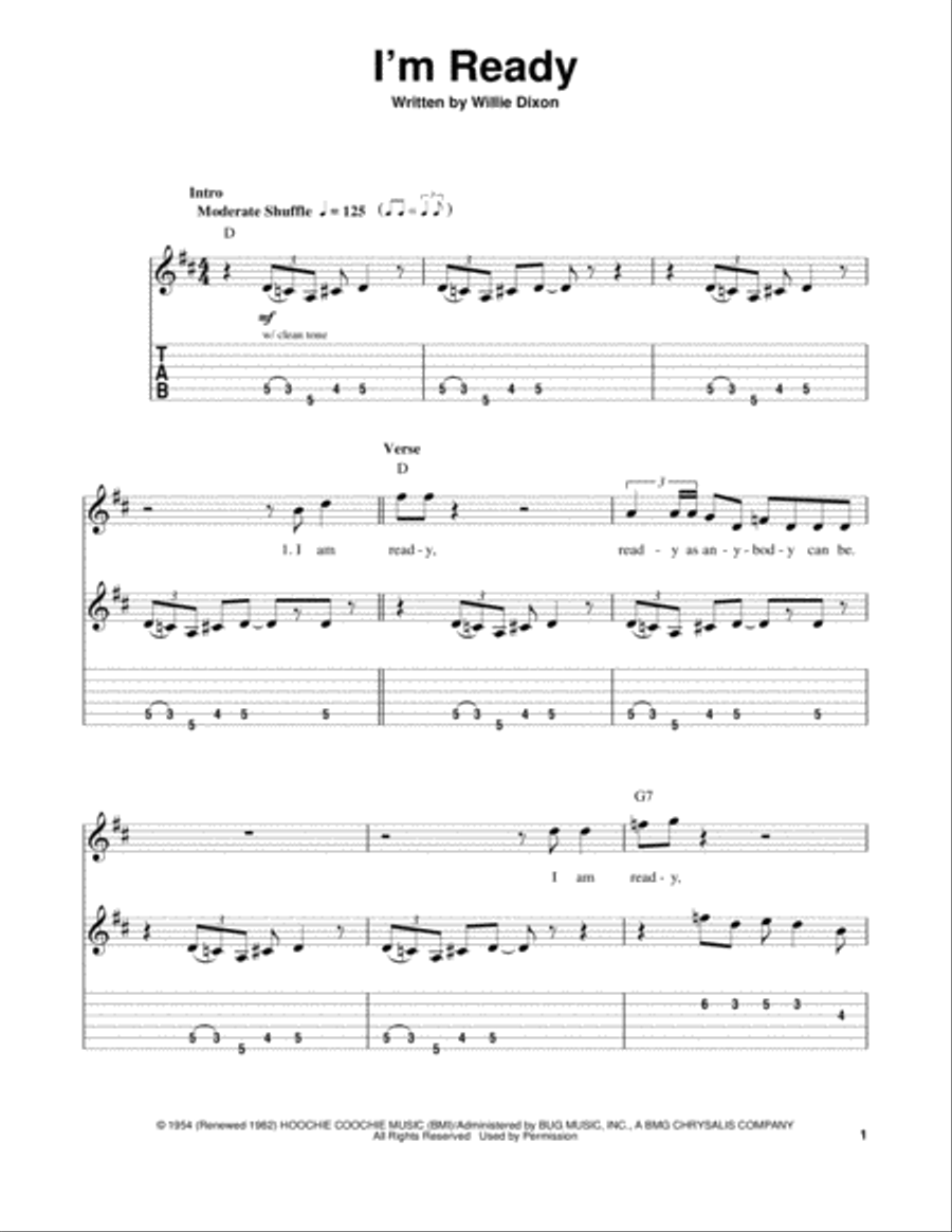 I'm Ready Acoustic Guitar scores gallery preview page 1