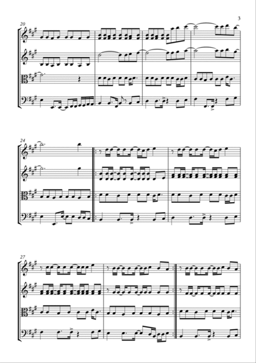Get Lucky String Quartet scores gallery preview page 3