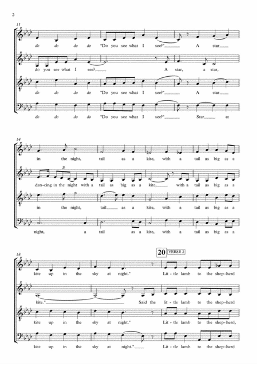 Do You Hear What I Hear Do You Hear What I Hear 4-Part scores gallery preview page 2