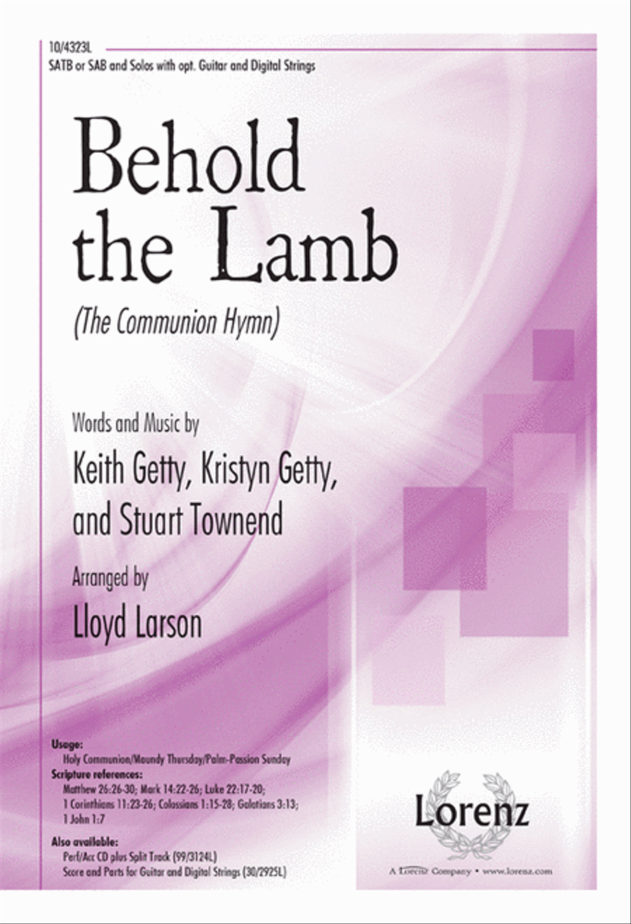 Book cover for Behold the Lamb