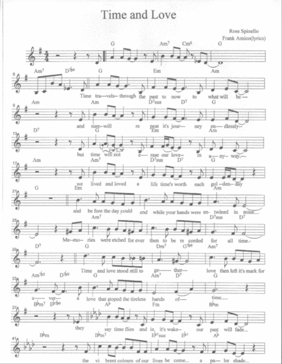 Time and Love Voice scores gallery preview page 1