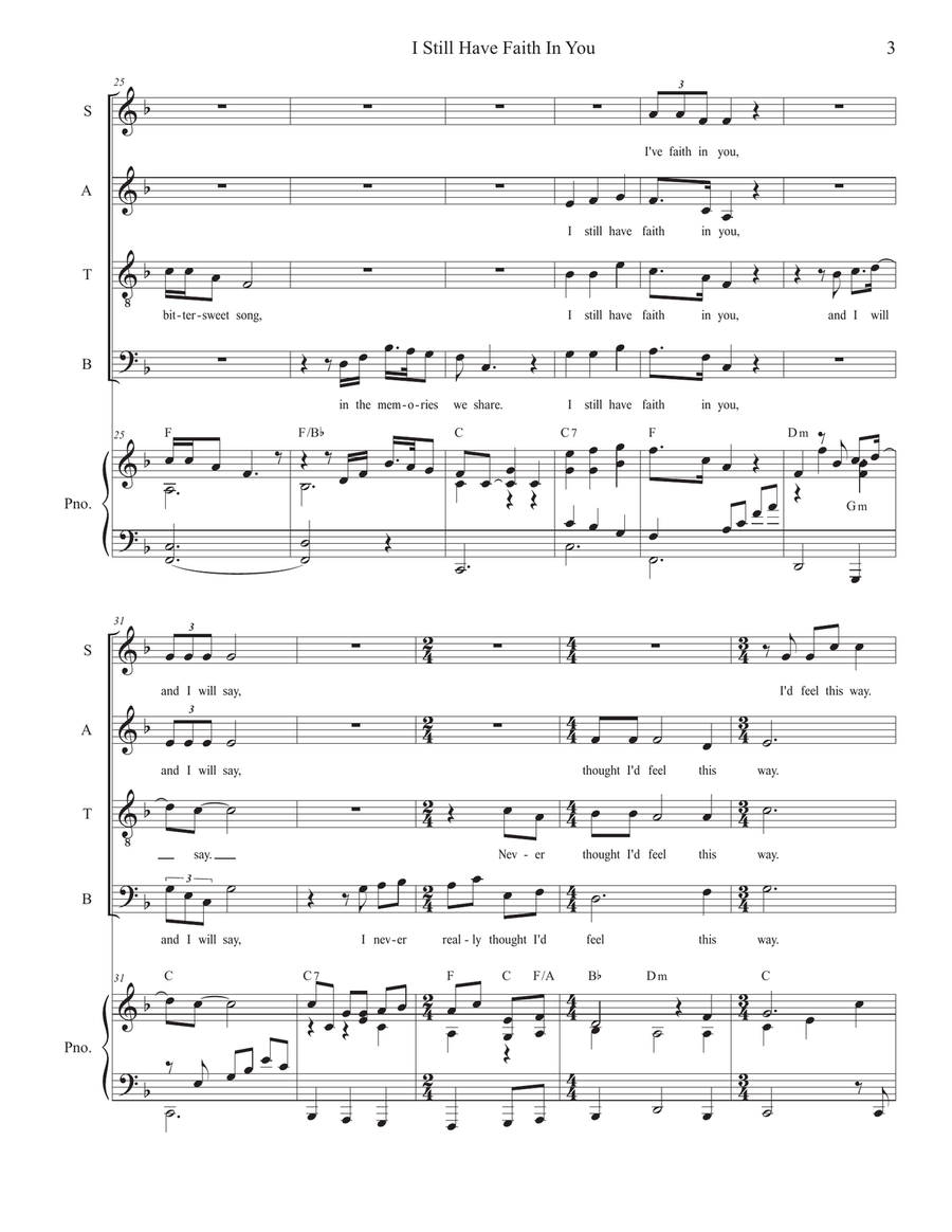 I Still Have Faith In You 4-Part scores gallery preview page 3