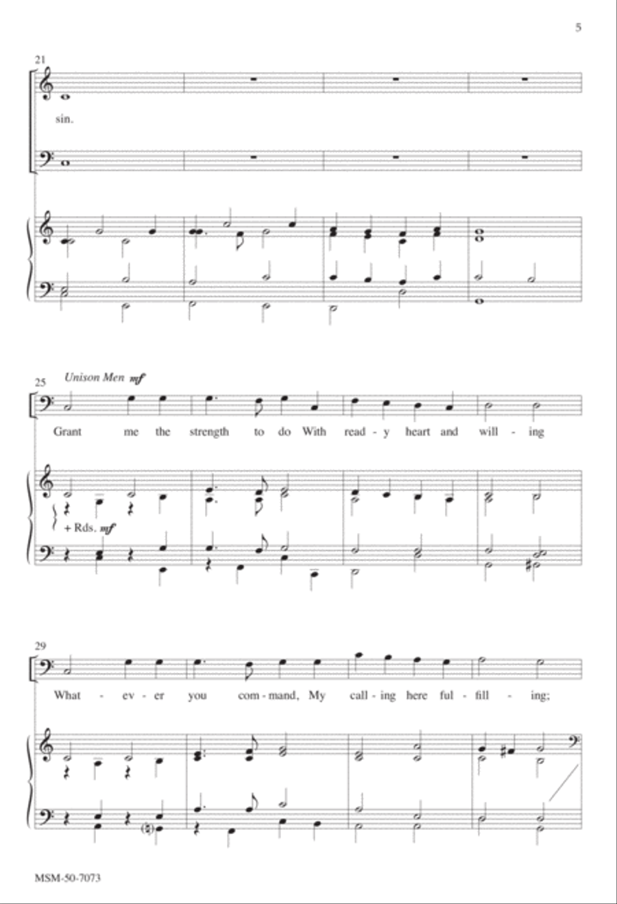 O God, My Faithful God 4-Part scores gallery preview page 4