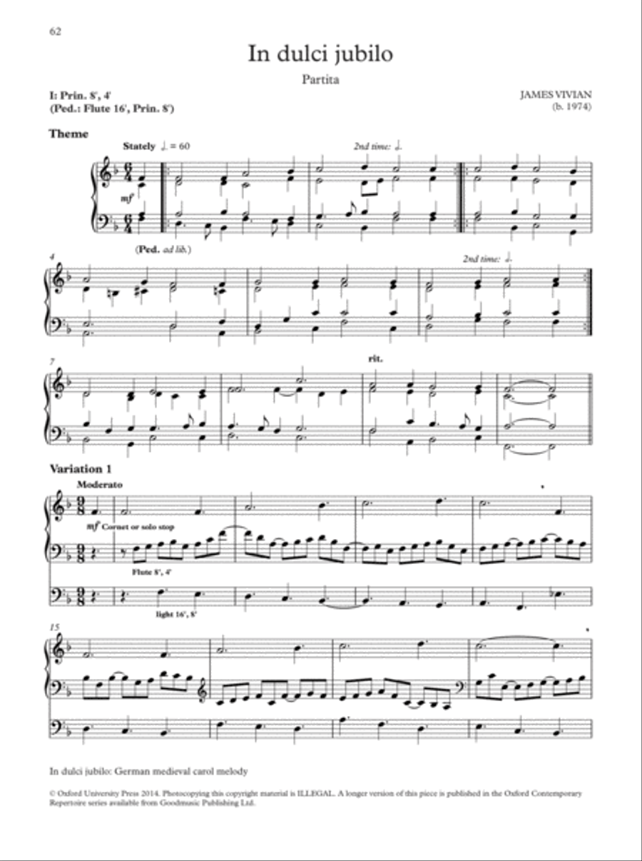 Oxford Hymn Settings for Organists: Advent and Christmas Organ Solo scores gallery preview page 11