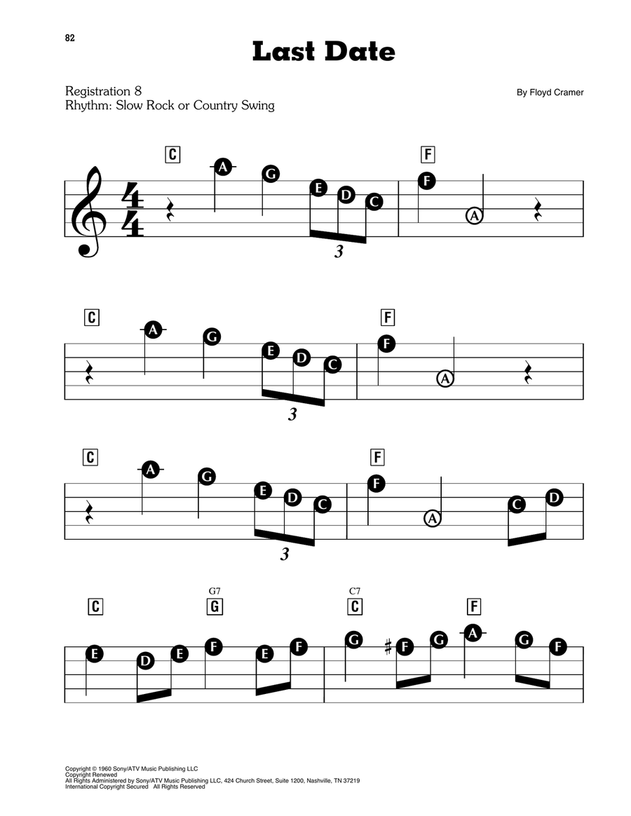 Last Date Electronic Keyboard scores gallery preview page 1