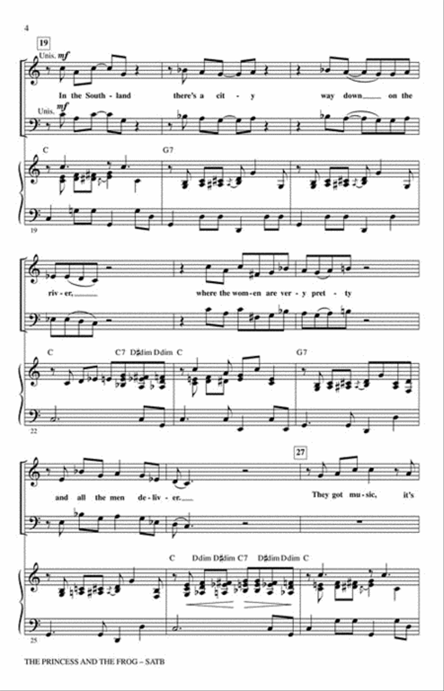 The Princess and the Frog 4-Part scores gallery preview page 2
