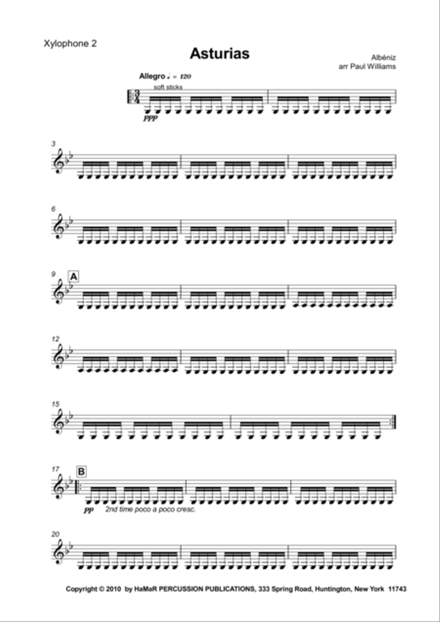 Asturias Asturias Glockenspiel scores gallery preview page 1