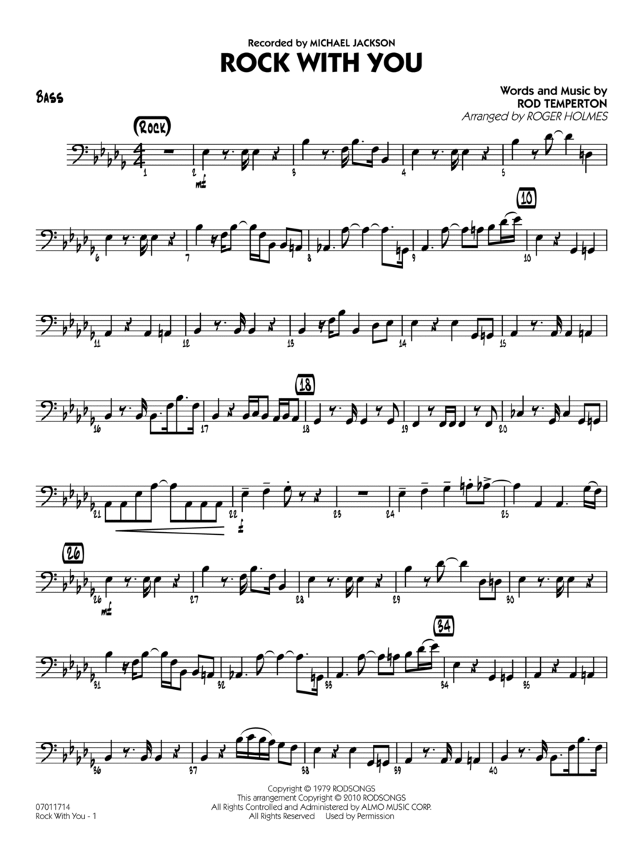 Rock With You - Bass Jazz Ensemble scores gallery preview page 1
