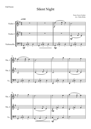 Silent Night (Christmas Song) for String Trio