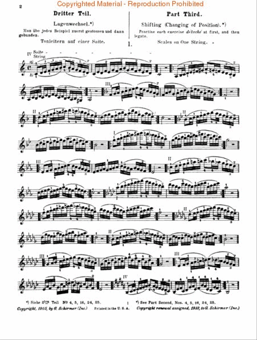 School of Violin Technics, Op. 1 - Book 3 Violin scores gallery preview page 2