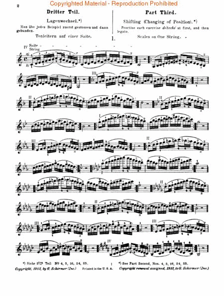 School of Violin Technics, Op. 1 - Book 3