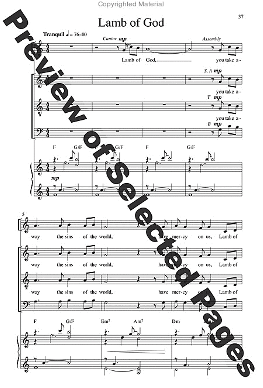 Mass from Age to Age - Choral / Accompaniment edition 4-Part scores gallery preview page 24