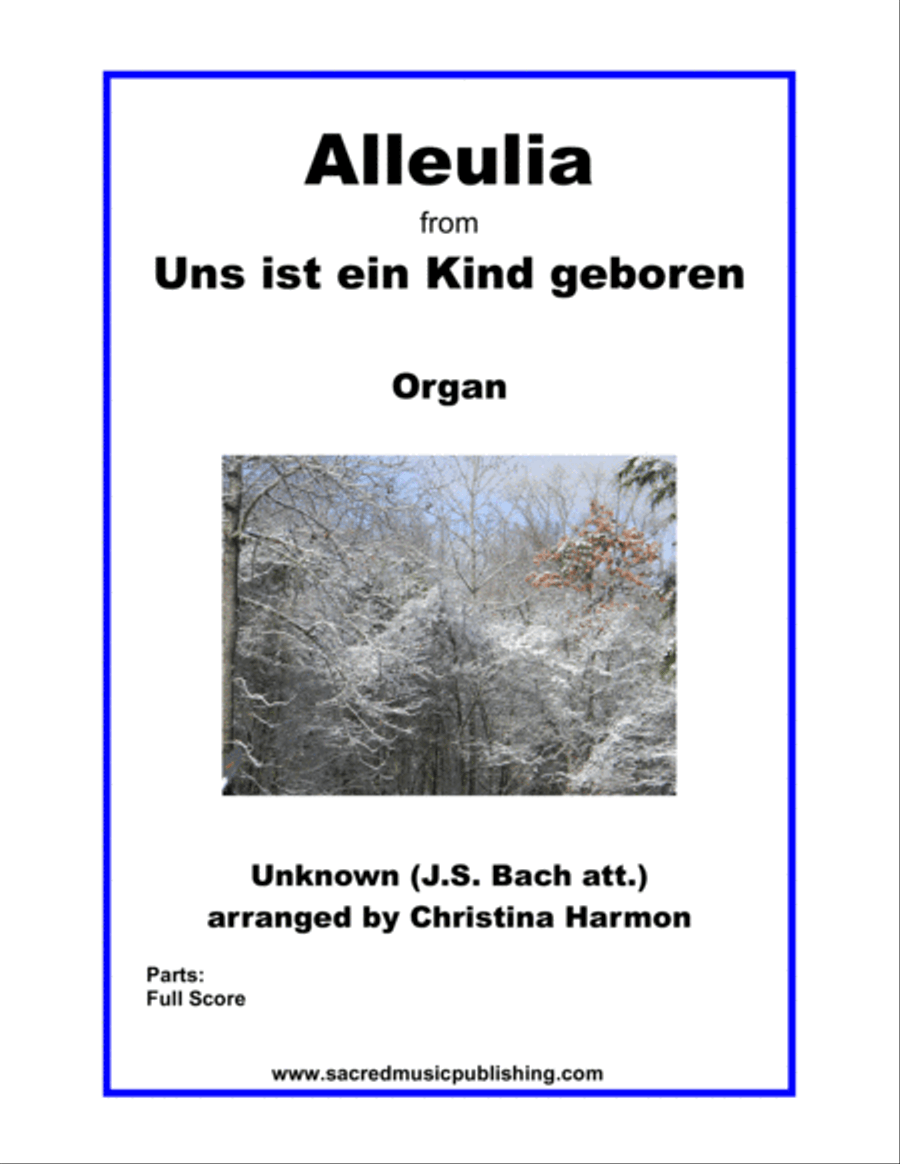 Alleulia from Uns ist ein Kind geboren - Organ Organ Solo scores gallery preview page 1