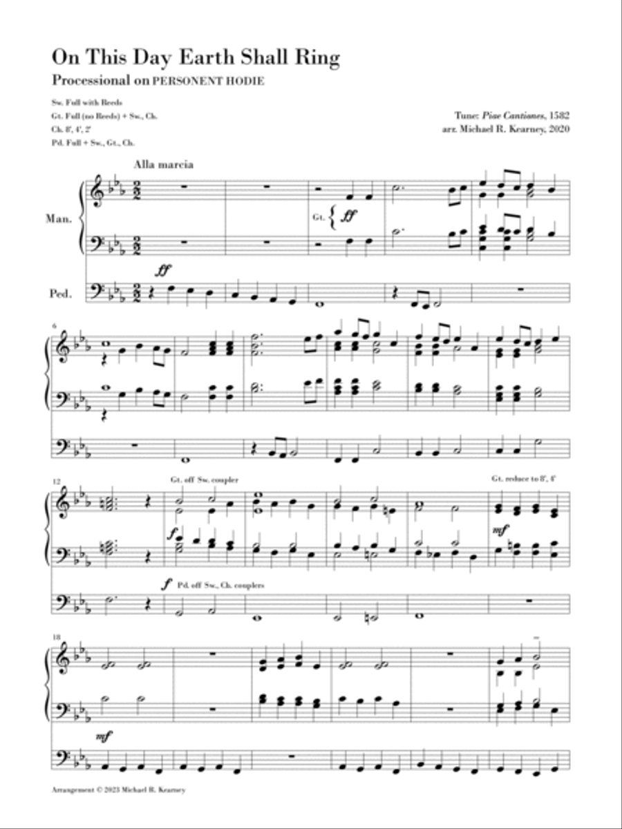 Kearney: Hymn Meditations, vol. 6 (Christmas): On This Day, Silent Night, Good Christian Men Organ Solo scores gallery preview page 3