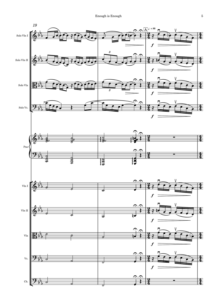 Enough is Enough Strings Edition String Orchestra scores gallery preview page 5