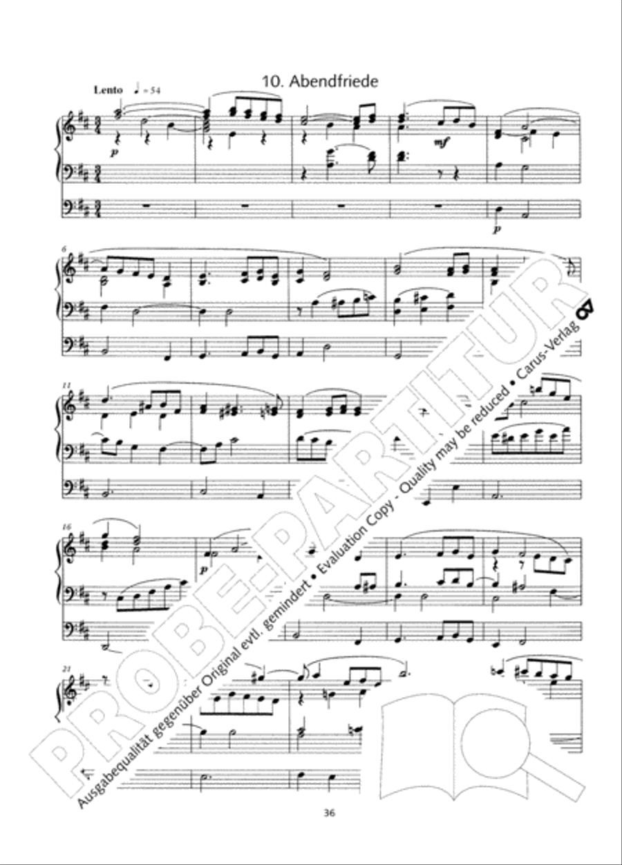 Zwolf Charakterstucke op. 156 Organ Solo scores gallery preview page 37