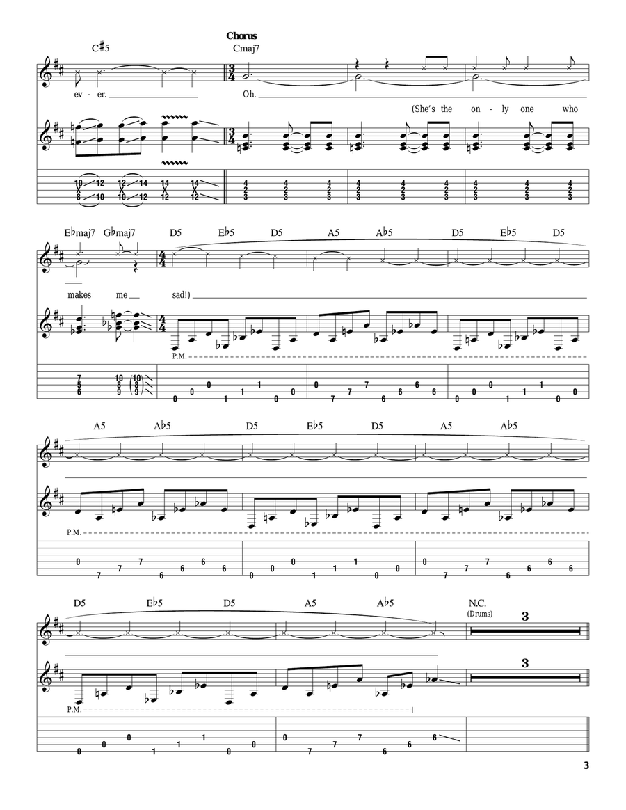 Vermilion Electric Guitar scores gallery preview page 3