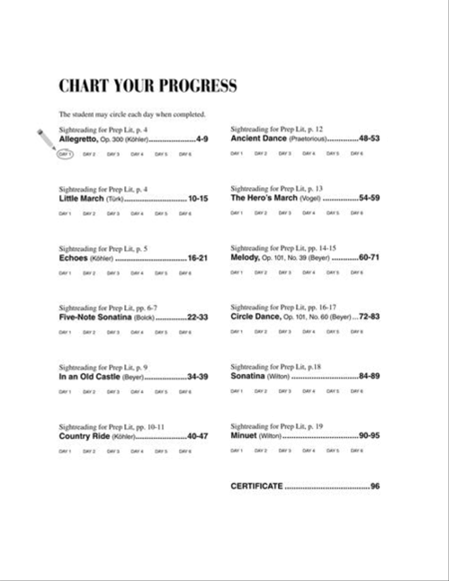 Preparatory Piano Sightreading Piano Method scores gallery preview page 4