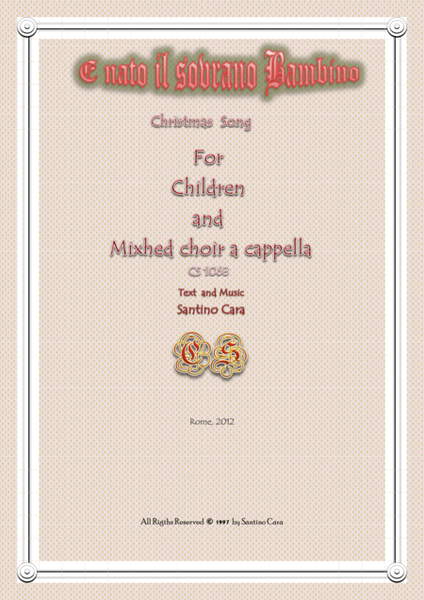 E' nato il sovrano Bambino - Christmas for children and mixed choir a cappella image number null