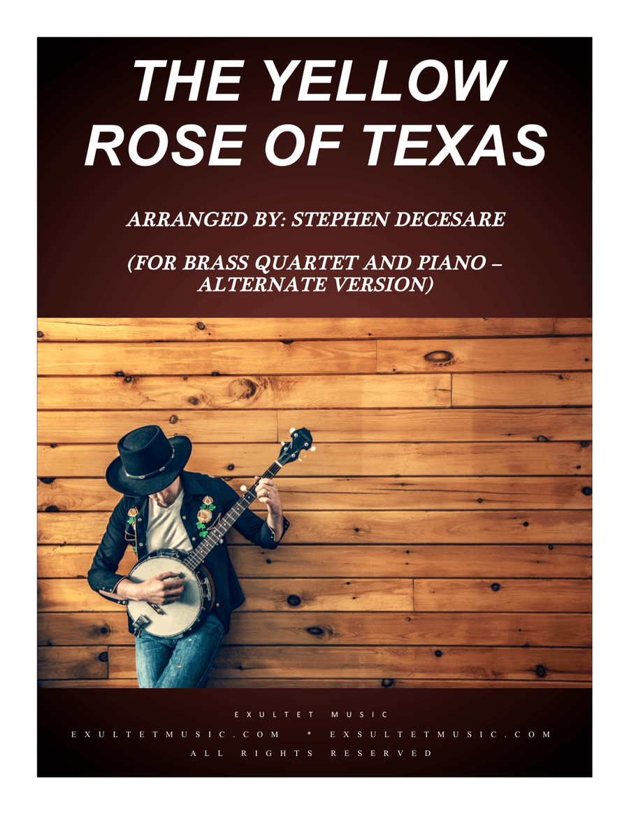 The Yellow Rose Of Texas (for Brass Quartet and Piano - Alternate Version) Brass Quartet scores gallery preview page 1
