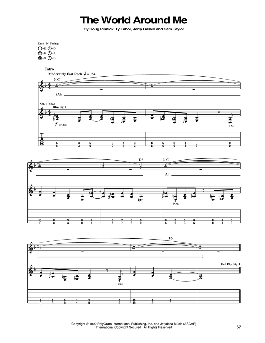 The World Around Me Acoustic Guitar scores gallery preview page 1