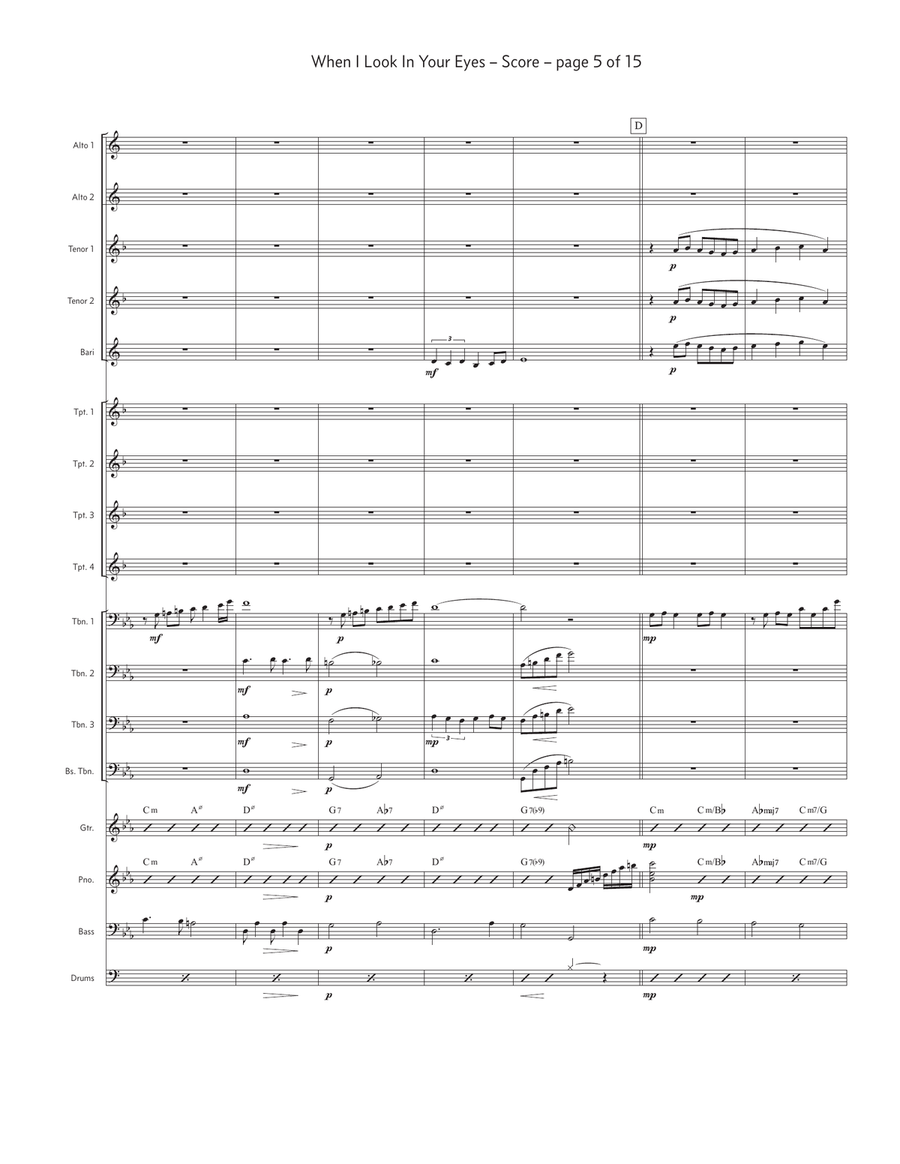 When I Look In Your Eyes Jazz Ensemble scores gallery preview page 5