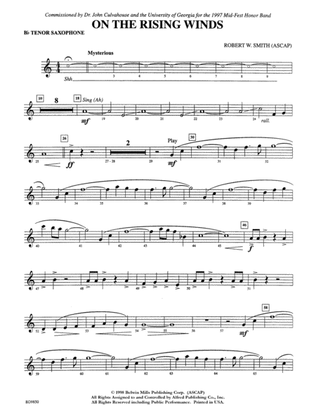 On the Rising Winds: B-flat Tenor Saxophone