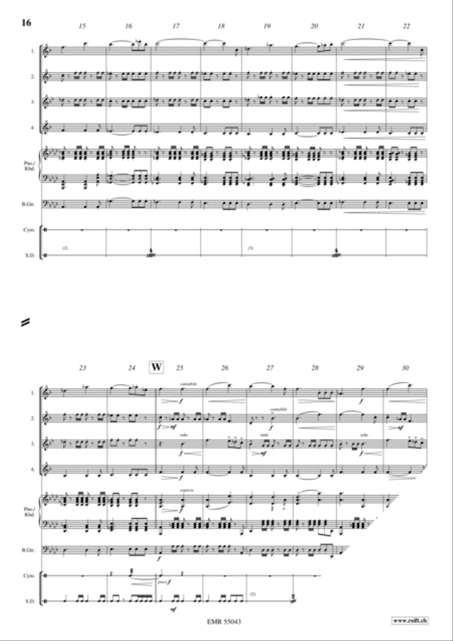Five Pieces From Kingdom Come: Deliverance Saxophone Quartet scores gallery preview page 12