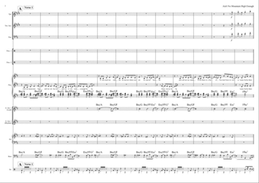 Ain't No Mountain High Enough Jazz Ensemble scores gallery preview page 2