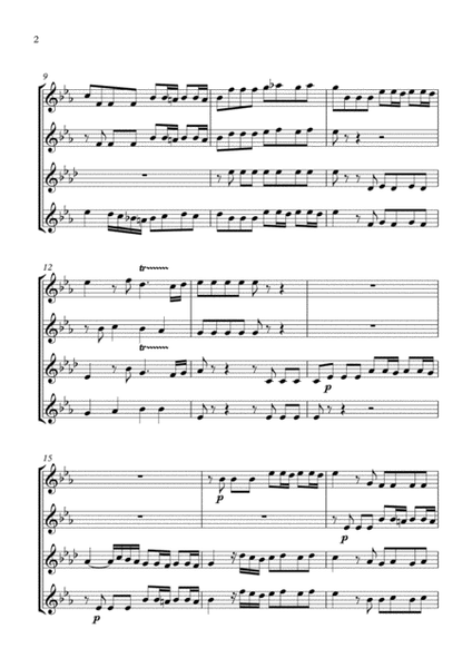 Fugue - Johann Pachelbel - Flute Choir Quartet (2 Flutes; Alto Flute and Bass Flute) - Intermediate image number null