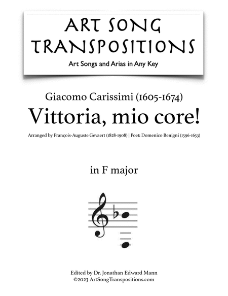 CARISSIMI: Vittoria, vittoria (transposed to F major)
