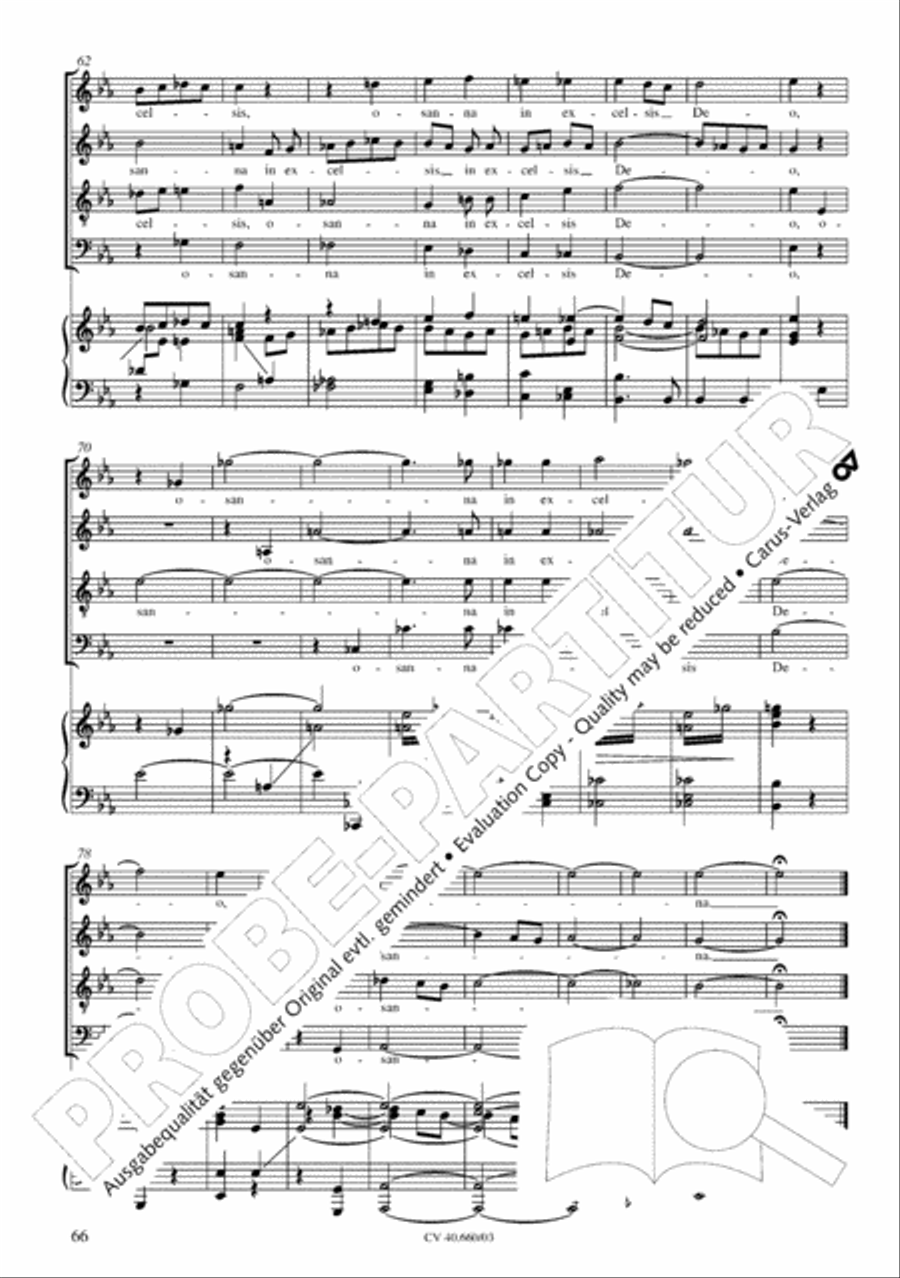 Mass in E flat major (Messe in Es) SATTB scores gallery preview page 67