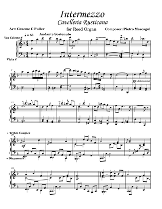 Intermezzo Cavelleria Rusticana for Reed Organ