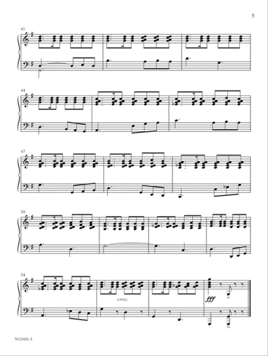 Play a New Song to the Lord Piano Solo scores gallery preview page 5