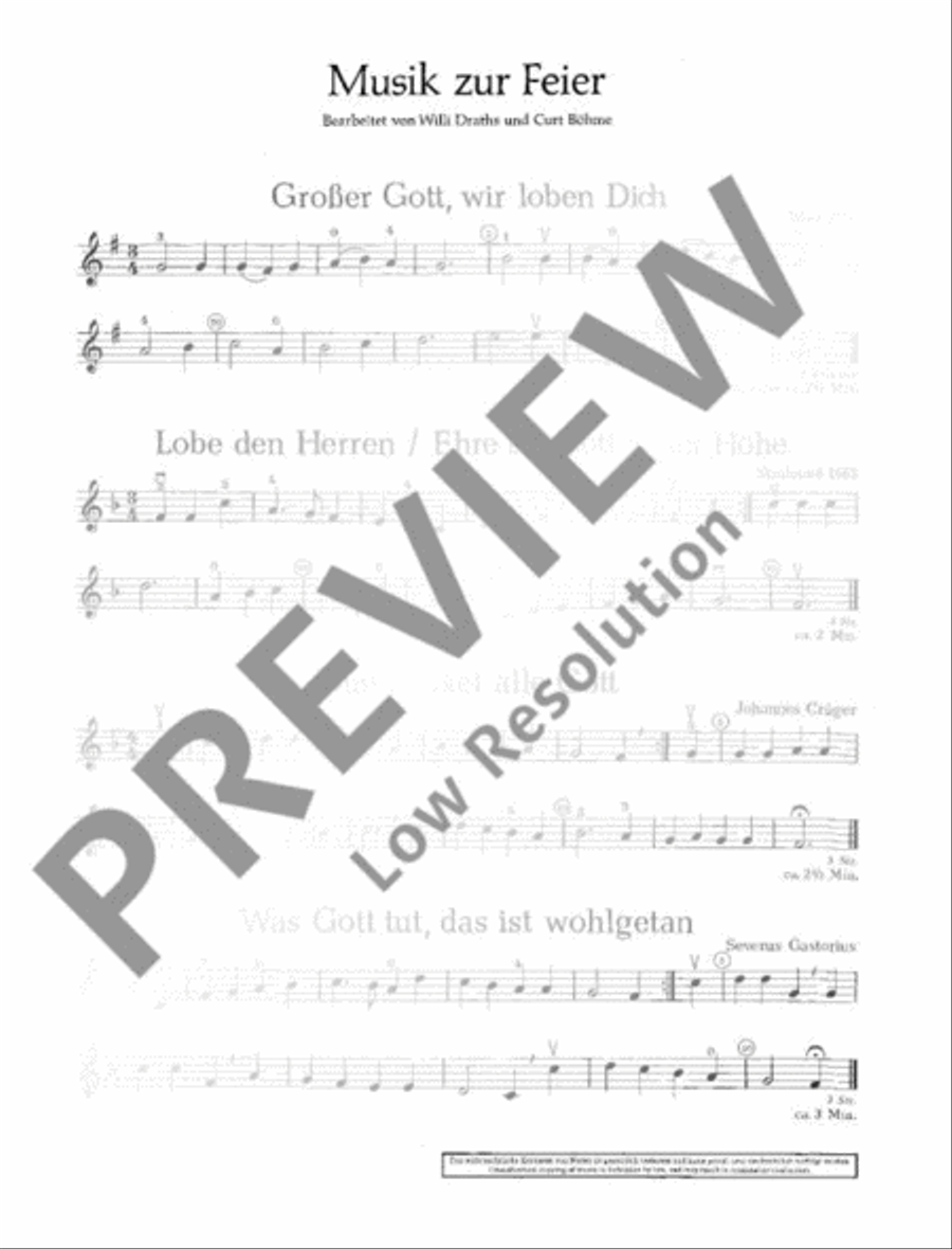 Musik zur Feier Violin scores gallery preview page 5